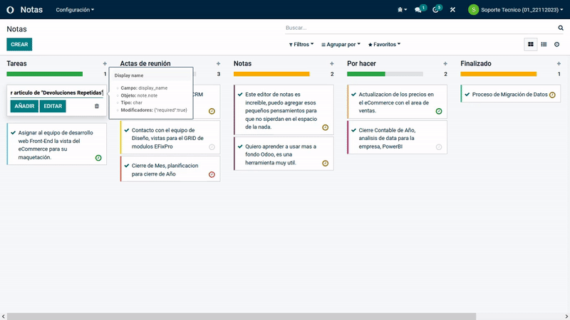 Notas y To Do List | EFixPro | Sistema Notas y To Do List | EFixPro | Sistema